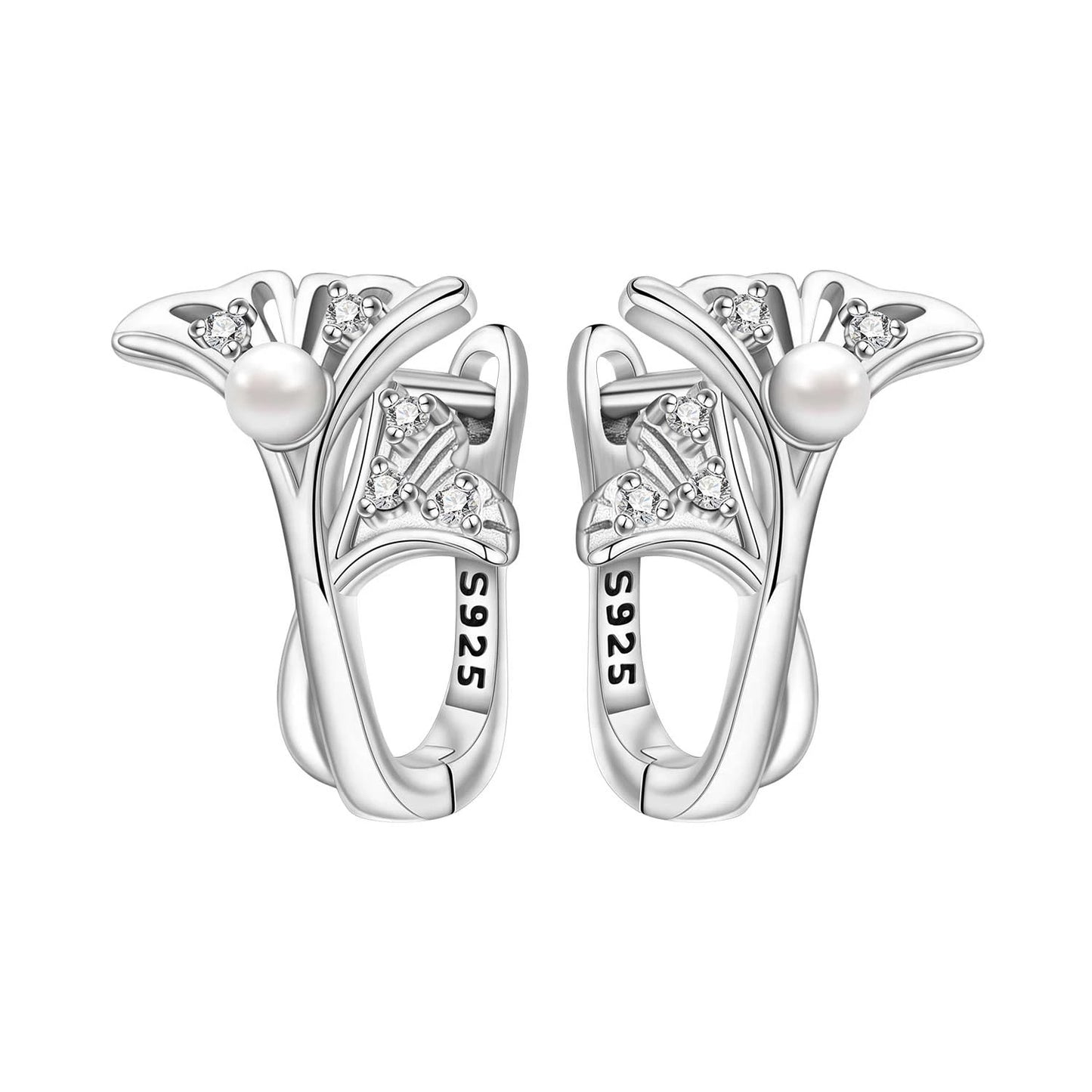 Original S925 Blue Iris Flower Earrings