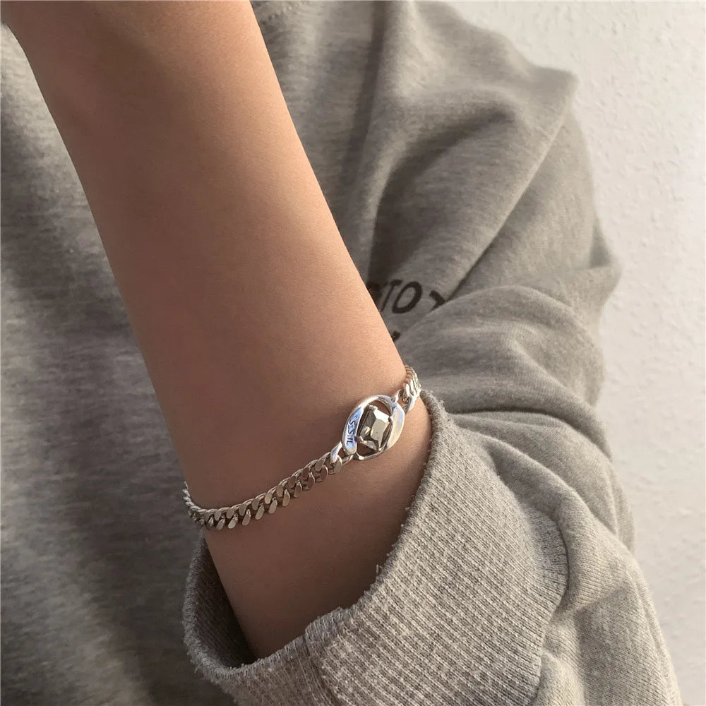 S925 Blue & Purple Gemstone Bracelet