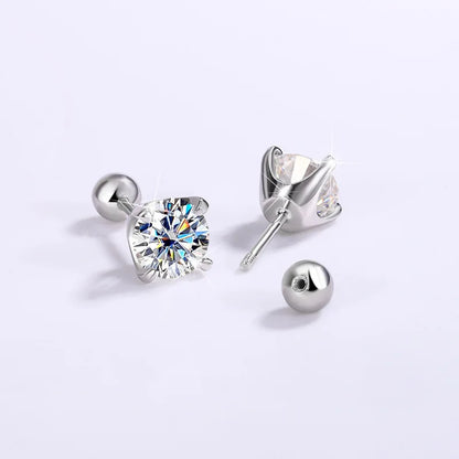 S925 GRA Certified Moissanite Stud Earrings