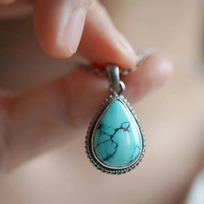 Antique Silver 925 Turquoise Necklaces