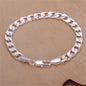 925 Sterling Silver Exquisite Solid Chain Bracelet