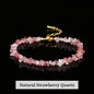 Amethyst Rock Quartz Crystal Stone Chip Bead Bracelet