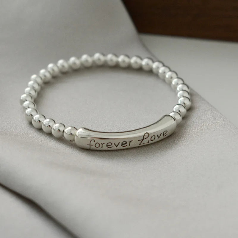 S925 Beaded Geometric Bracelet
