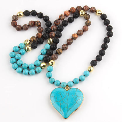 Blue Stone Bohemian Necklace