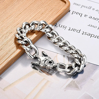 S925 Retro Cuban Trendy Punk Bracelet