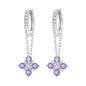 Original S925 Blue Iris Flower Earrings