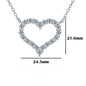 FEOBUR 2ct Moissanite Heart Pendant Necklace