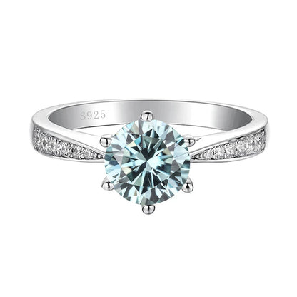 Green Moissanite Ring for Women