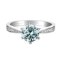 Green Moissanite Ring for Women