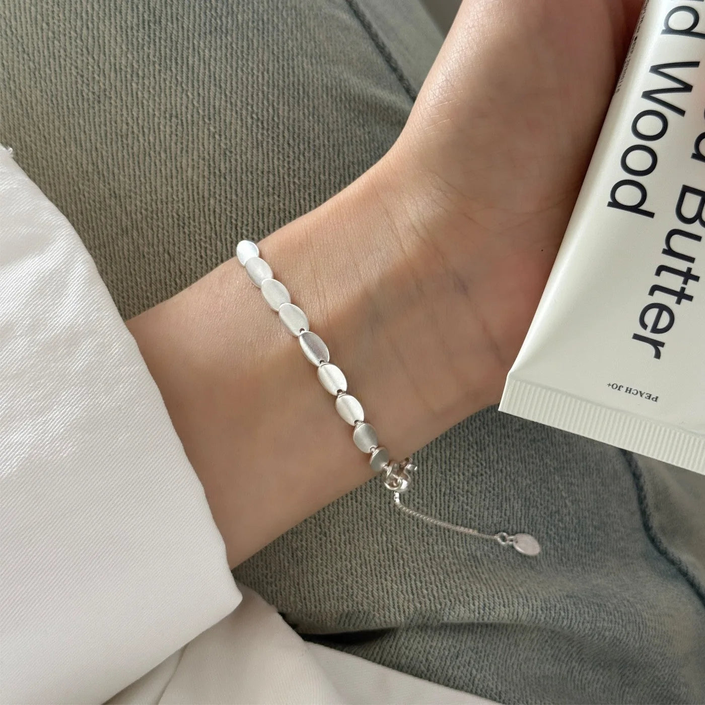 S925 Beaded Geometric Bracelet