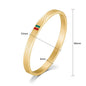 Green Red Cuff Stainless Steel Bracelet