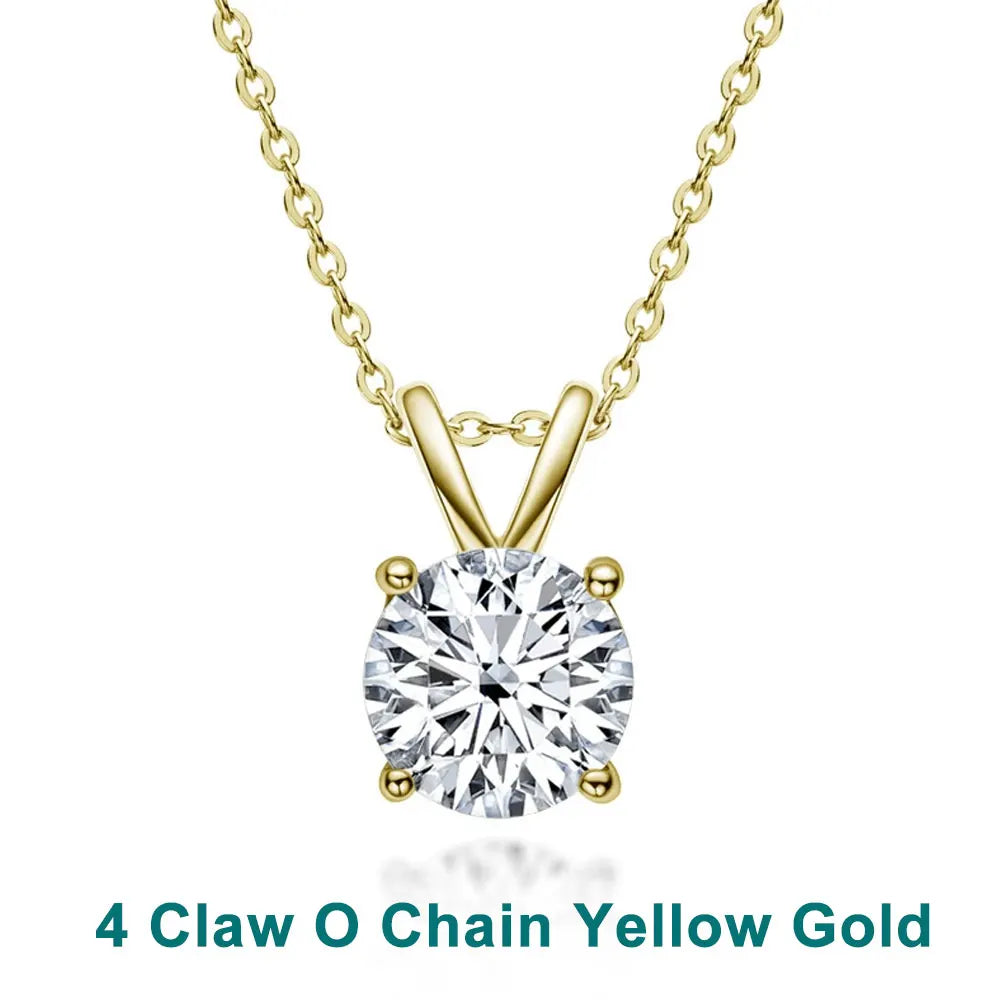 S925 Moissanite Solitaire Pandent