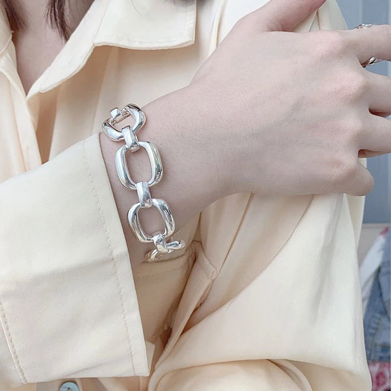 S925 Beaded Geometric Bracelet