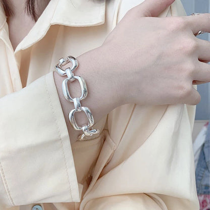 S925 Beaded Geometric Bracelet