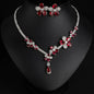 Stereo Sliver Colour Glamour Flower Jewelry Set