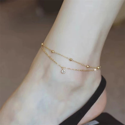 Stainless Steel Anklet 18K Gold-plated