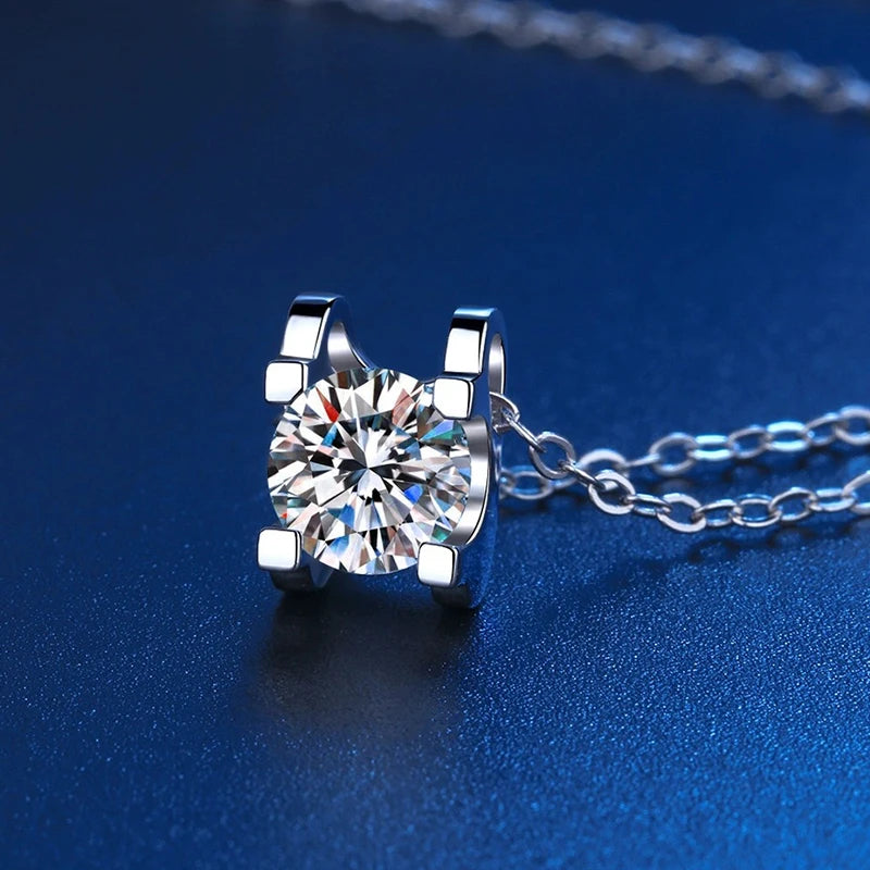 S925 Multiple 1.0 carat moissanite and Zircon pendants