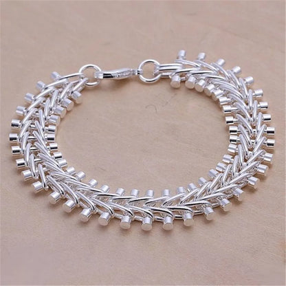 925 Sterling Silver Exquisite Solid Chain Bracelet