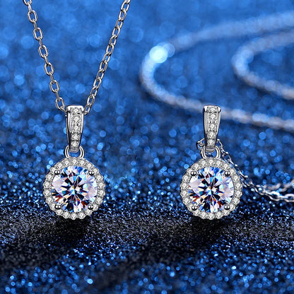 S925 Necklace with Real Moissanite