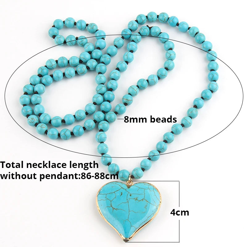 Blue Stone Bohemian Necklace
