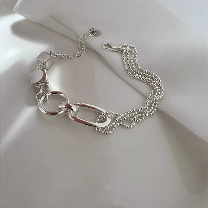 S925 Beaded Geometric Bracelet