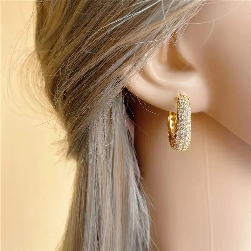 925 Sterling Silver Dazzling CZ Stone Earrings