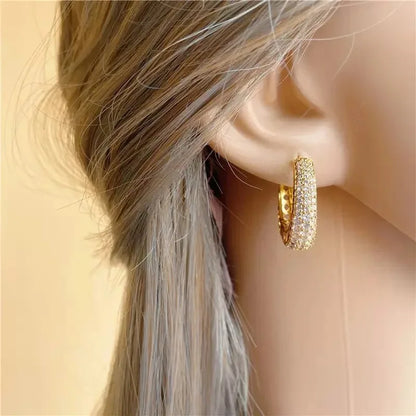 925 Sterling Silver Dazzling CZ Stone Earrings