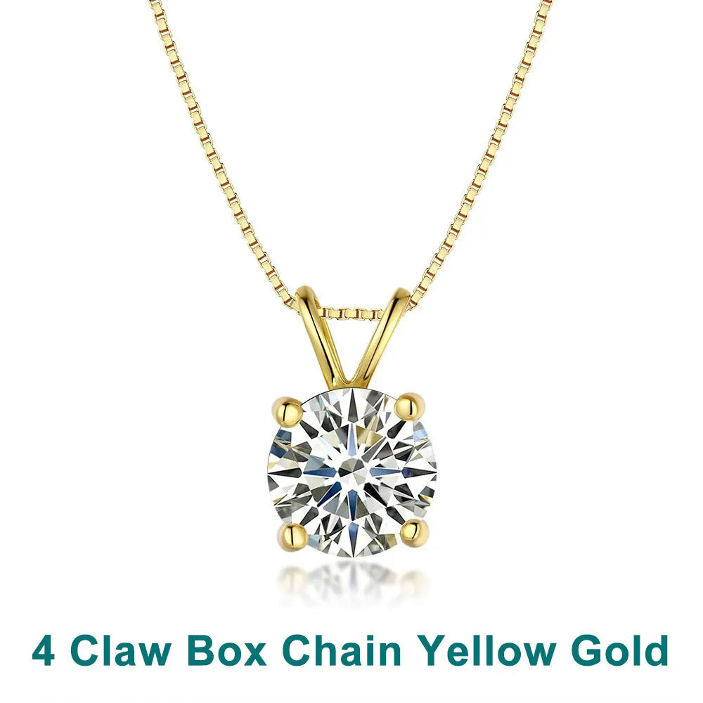 S925 Moissanite Solitaire Pandent