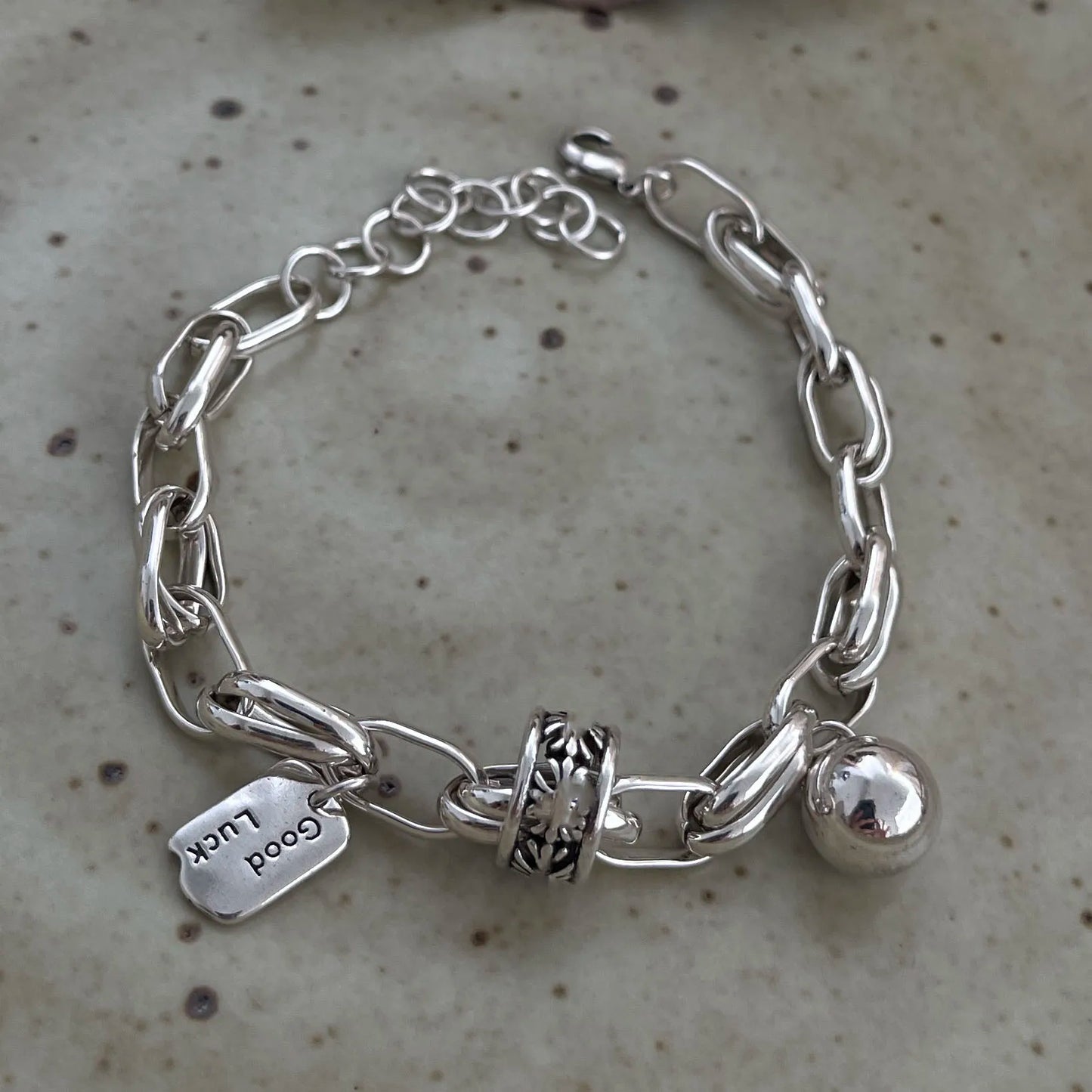 925 Sterling Silver Bracelets with Ball Charm