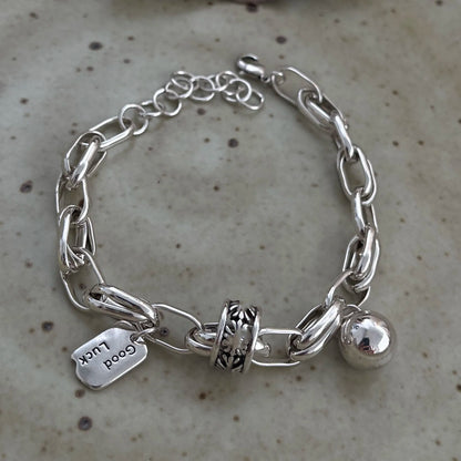 925 Sterling Silver Bracelets with Ball Charm