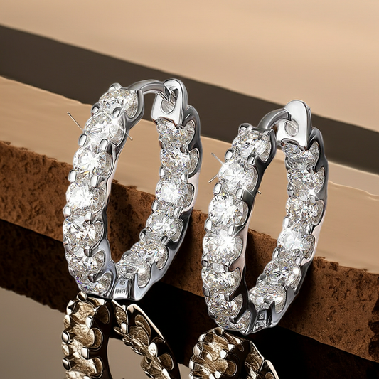 S925 2.6ct D Color Moissanite Earring
