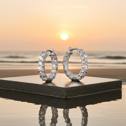 S925 2.6ct D Color Moissanite Earring