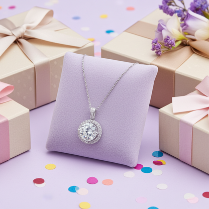 S925 Multiple 1.0 carat moissanite and Zircon pendants