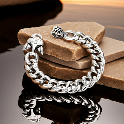 S925 Retro Cuban Trendy Punk Bracelet