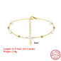 S925 Shell Anklet Four Leaf Clover