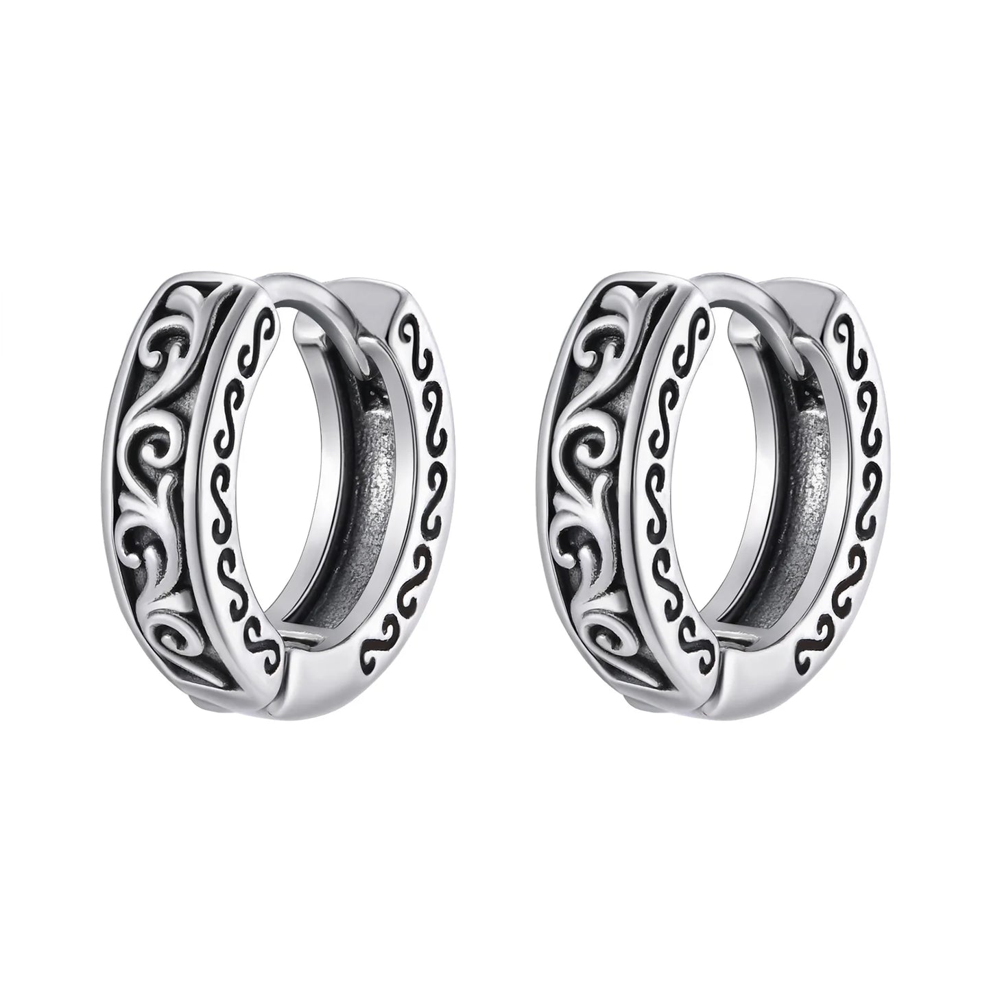 Punk Stainless Steel Hoop Earrings