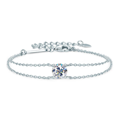 S925 6.5mm 1ct Moissanite Bracelet