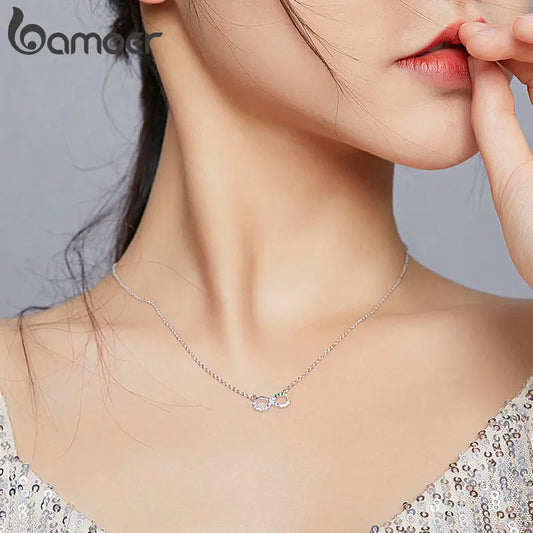 S925  Rainbow Colour Infinite Love Necklace