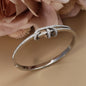 Crystal Cutout Knot Stainless Steel Gold Colour Charm Bracelet
