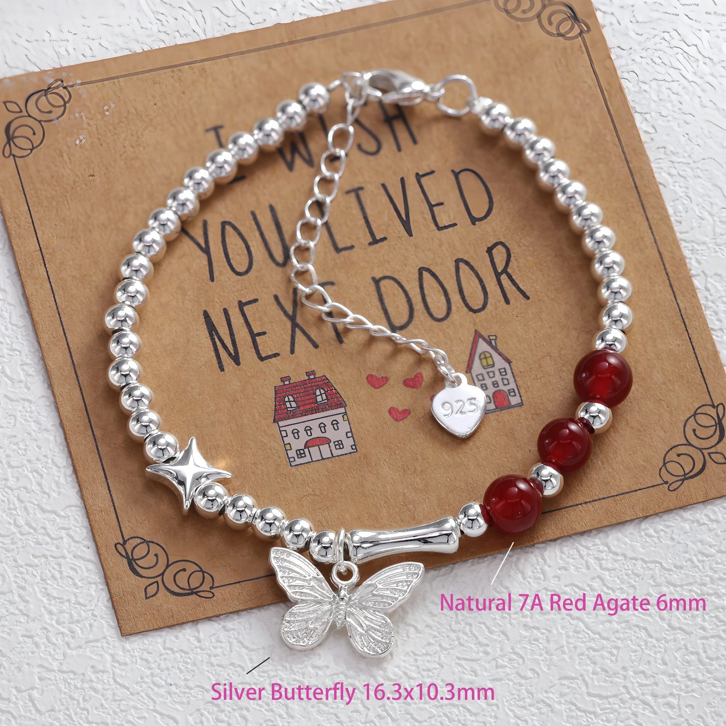 925 Sterling Silver Butterfly Bracelet