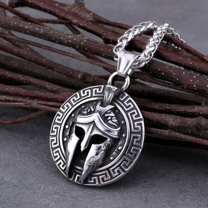 Spartan Warrior Mask Necklace