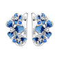 Original S925 Blue Iris Flower Earrings