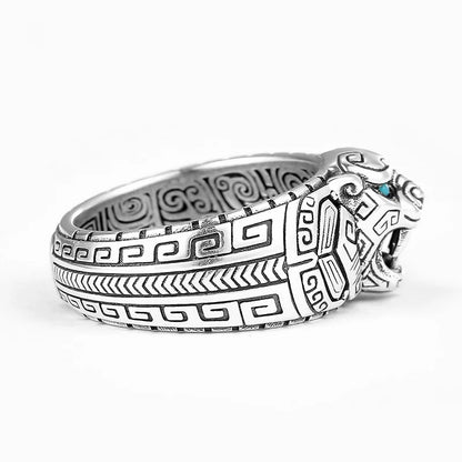 S925 Vintage Tiger Ring
