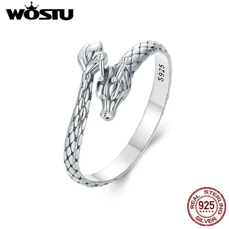S925 Dragon Opening Ring