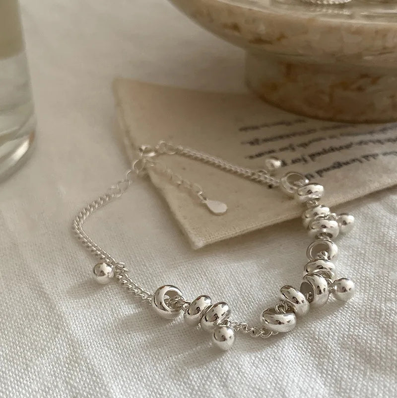 S925 Beaded Geometric Bracelet