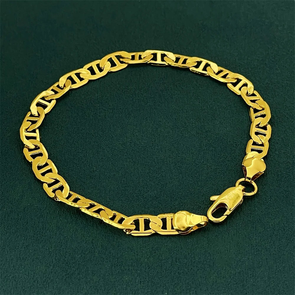 925 Sterling Silver Bracelet Plated with 18K Gold
