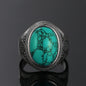 S925 Sterling Silver With Natural Turquoise Stone Rings