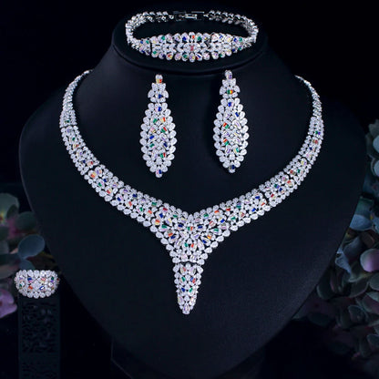 Luxury Chunky Multi Colour Cubic Zirconia Set
