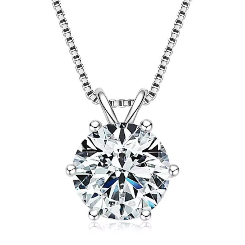 S925 0.5ct-5ct Moissanite Pendant Necklace