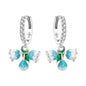 Original S925 Blue Iris Flower Earrings